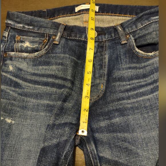 MOUSSY Vintage CHECOTAH SKINNY Distressed Dark Rinse Jeans Size 28 - Picture 7 of 16